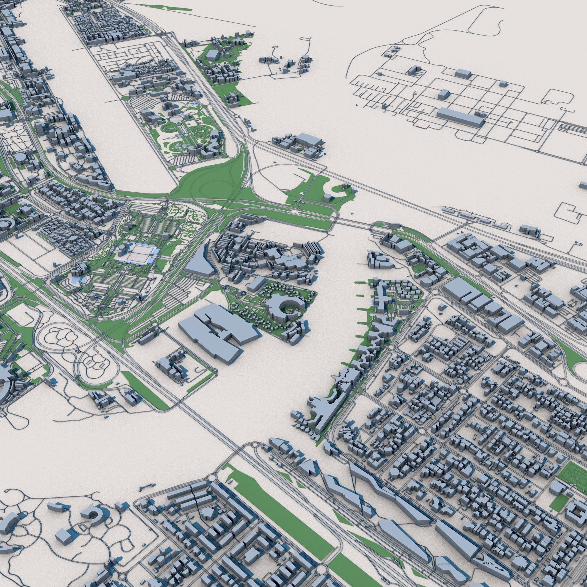 Abu Dhabi City United Arab Emirates 3D model_2