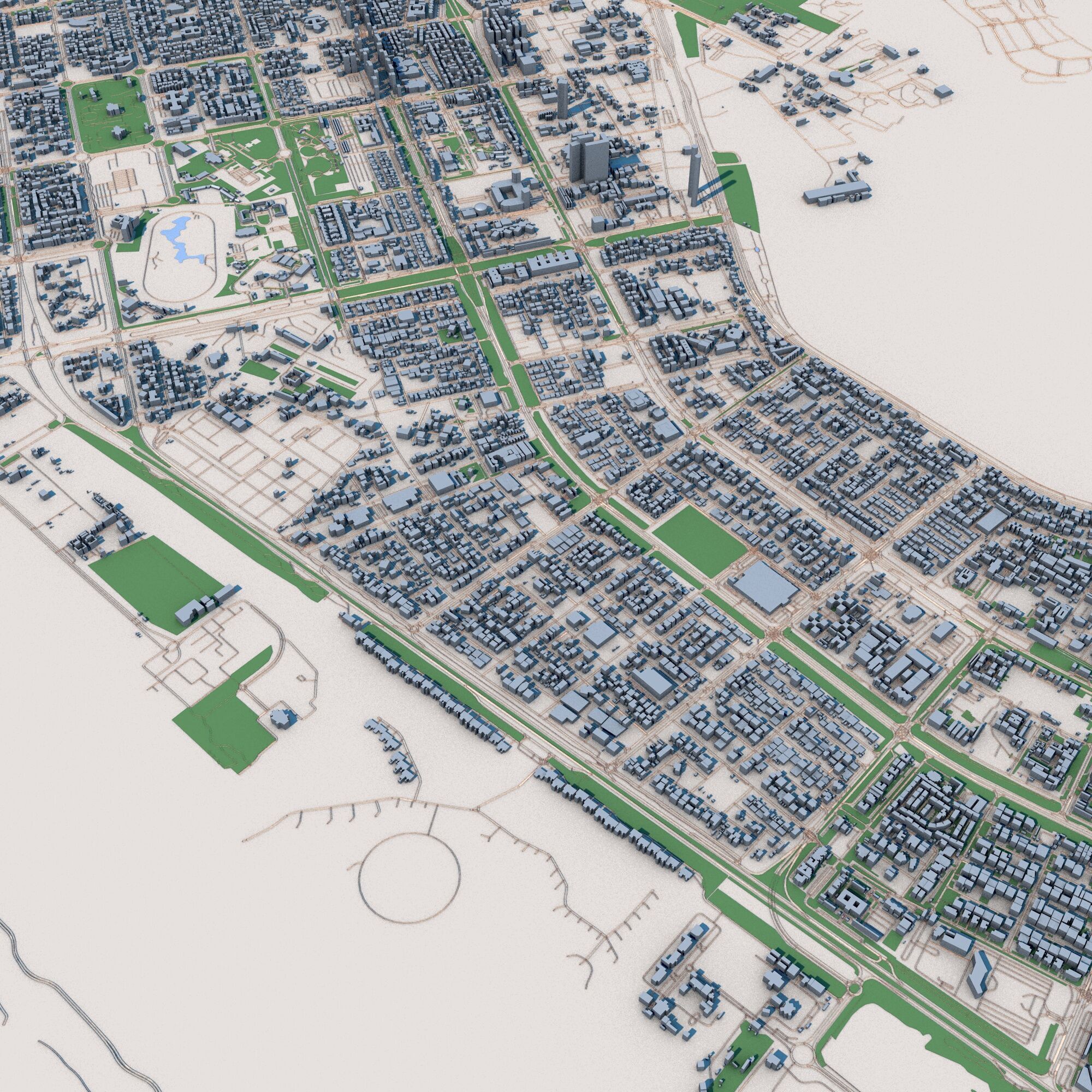 Abu Dhabi City United Arab Emirates 3D model_5