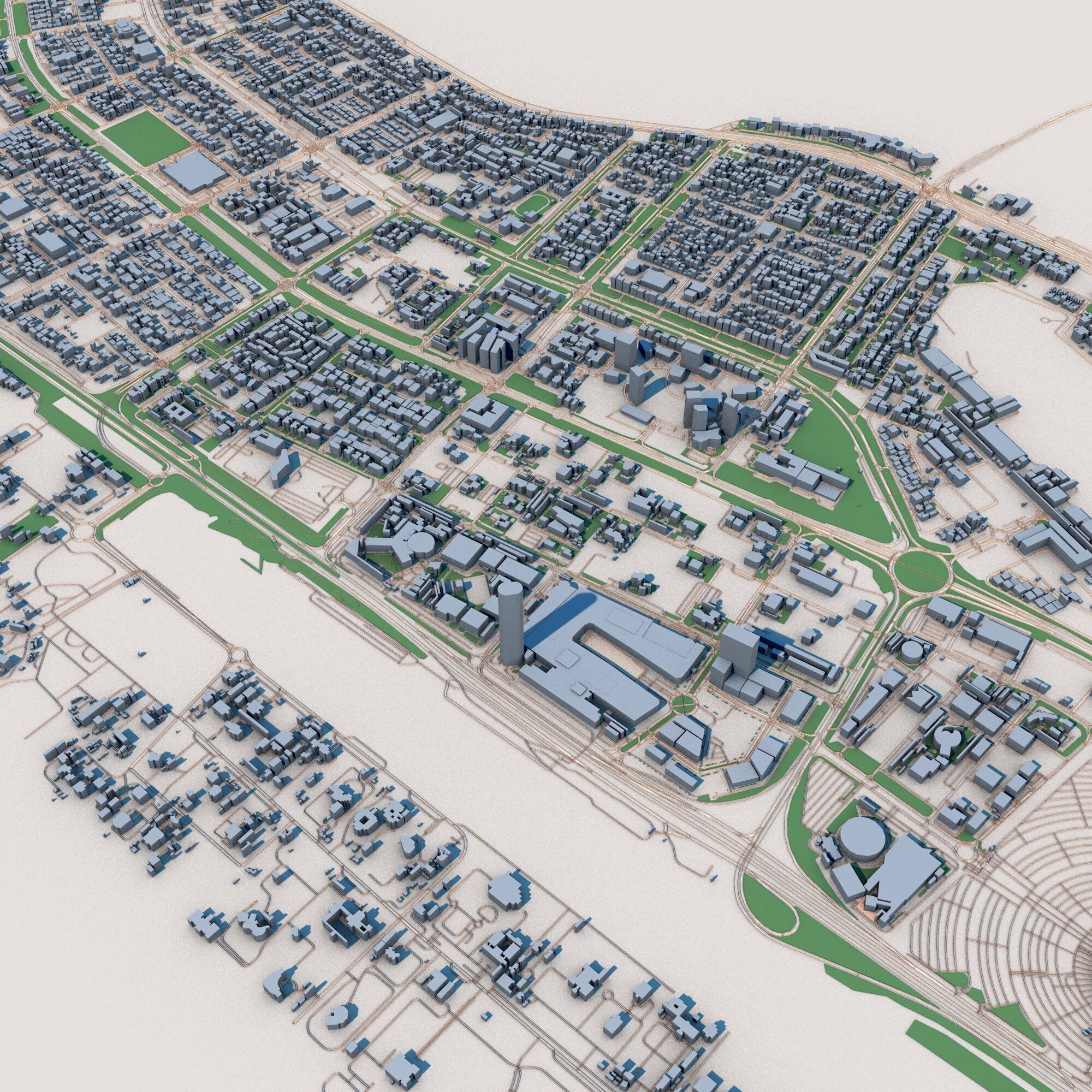 Abu Dhabi City United Arab Emirates 3D model_4