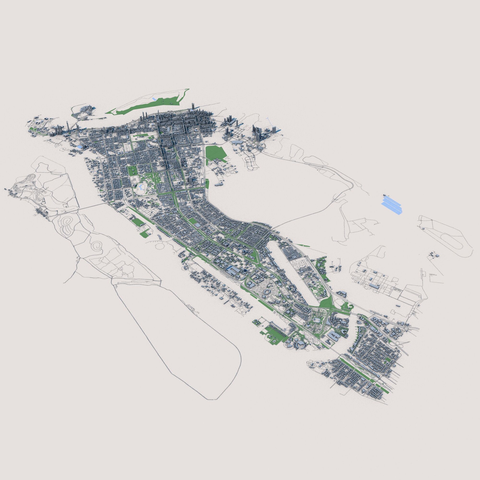Abu Dhabi City United Arab Emirates 3D model_1