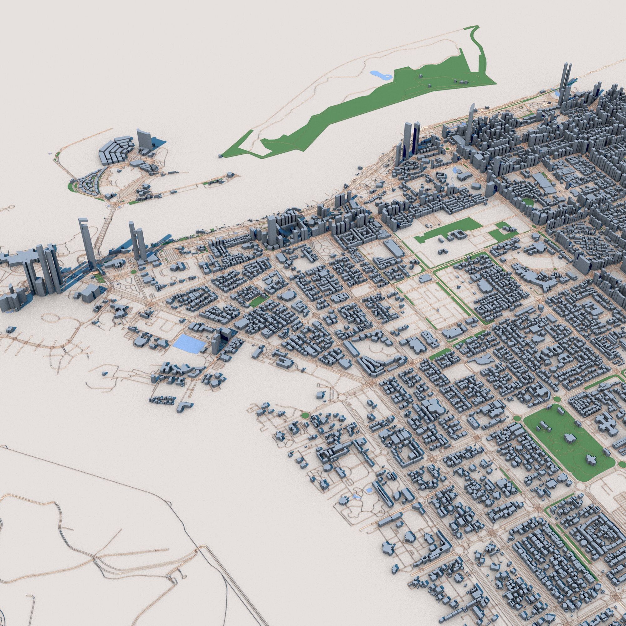 Abu Dhabi City United Arab Emirates 3D model_7