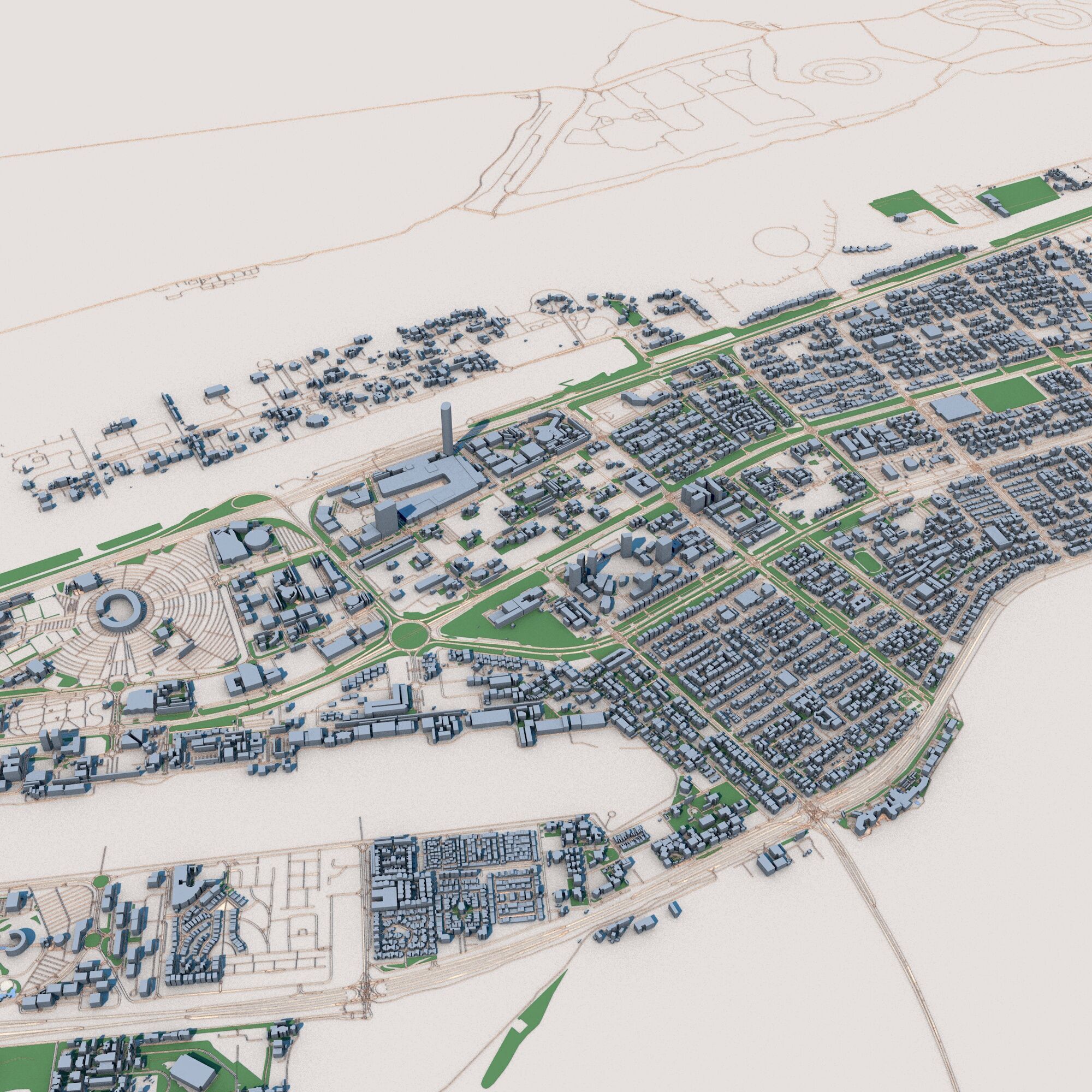 Abu Dhabi City United Arab Emirates 3D model_9