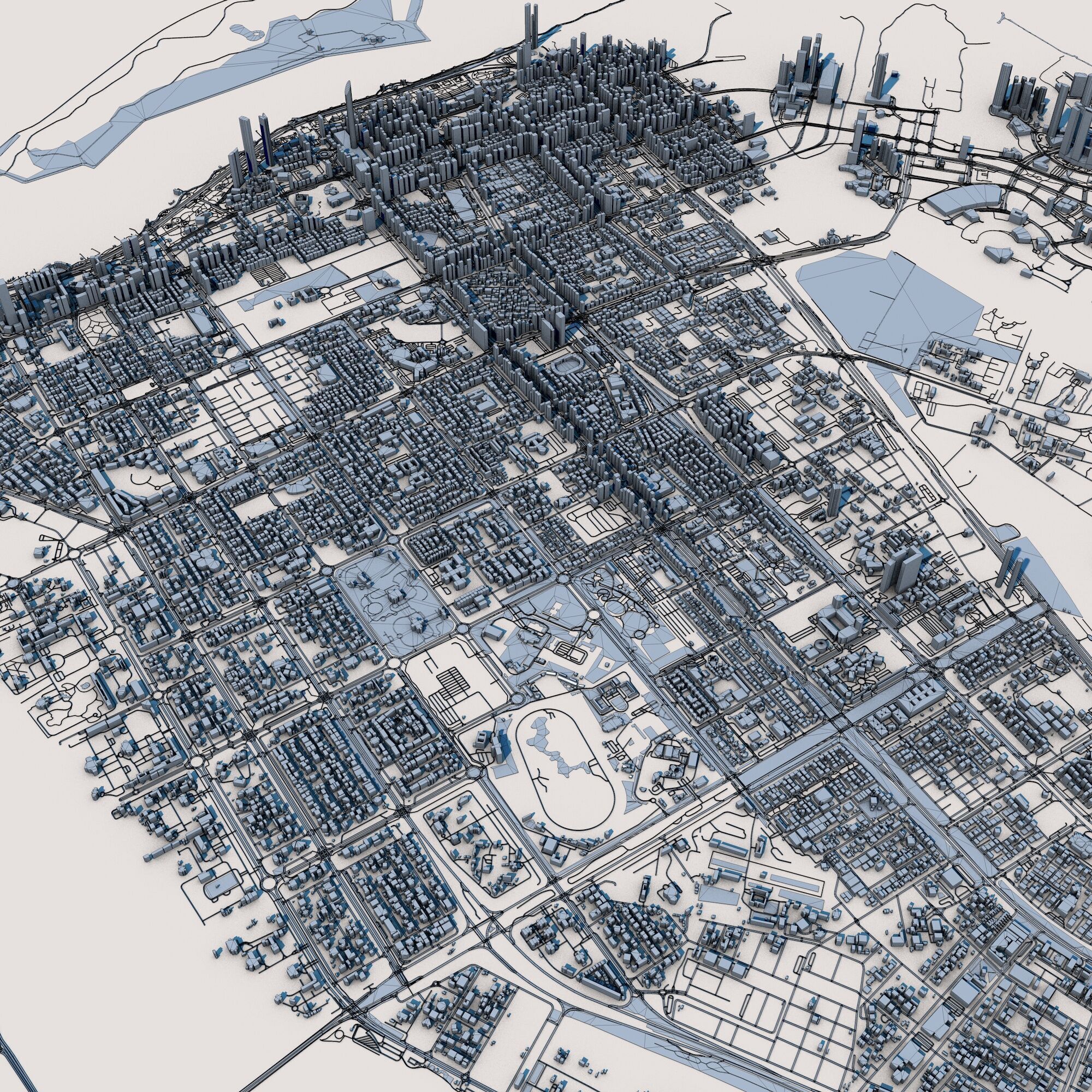 Abu Dhabi City United Arab Emirates 3D model_12