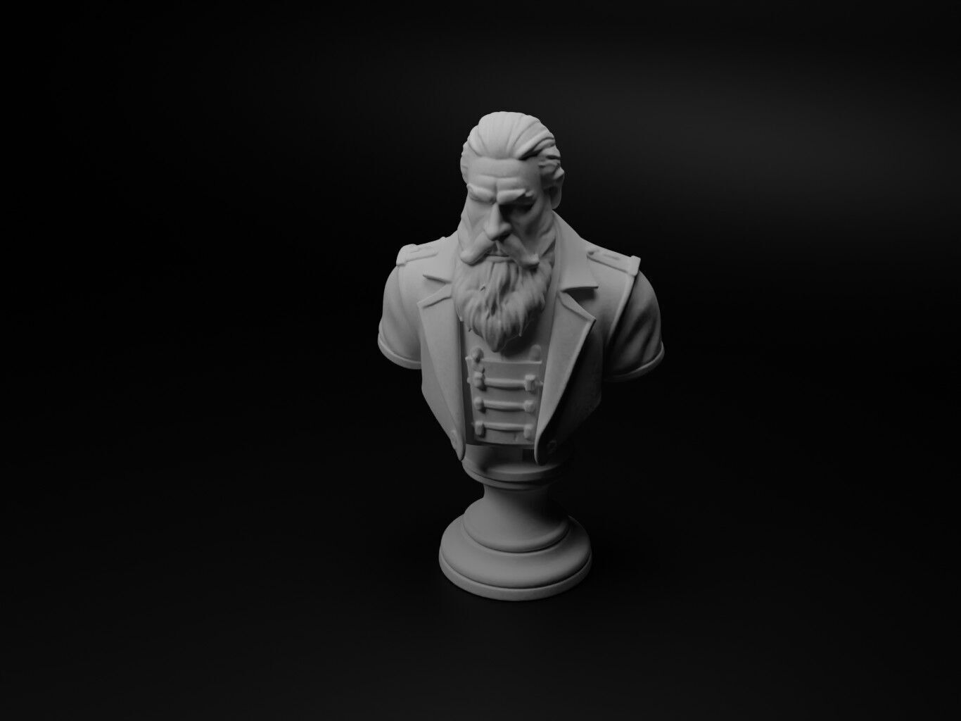 Legendary Hunter Bust Chess 3D print model_1