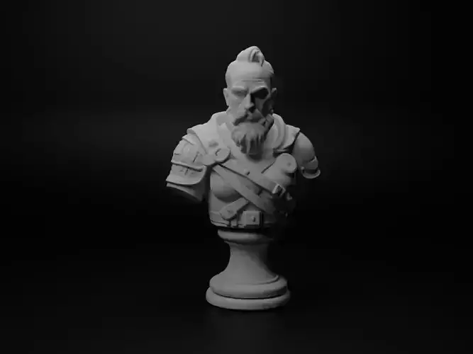 Legendary Warrior Bust Chess