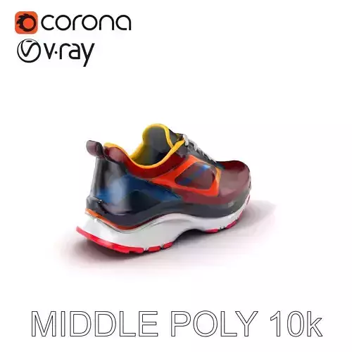 Colorful Sports Sneaker D Model Pack