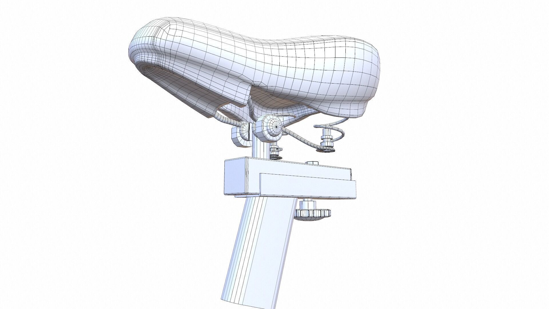 Bicycle Seat Low-poly 3D model_11