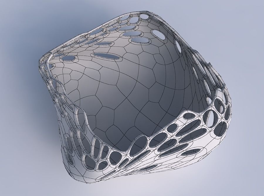 Bowl helix with smooth bubble holes 3D print model_6