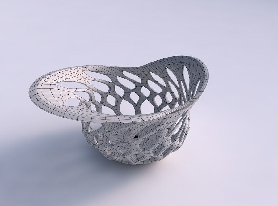 Bowl seed shell with smooth beveled cuts and extruded top ecc... 3D print model_5