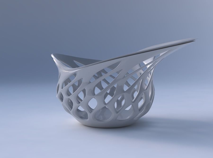 Bowl seed shell with smooth beveled cuts and extruded top ecc... 3D print model_4