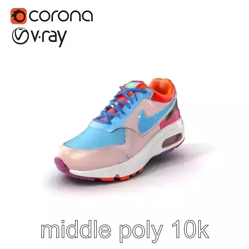 Vibrant Athletic Sneaker Model Pack with Air Cushioning