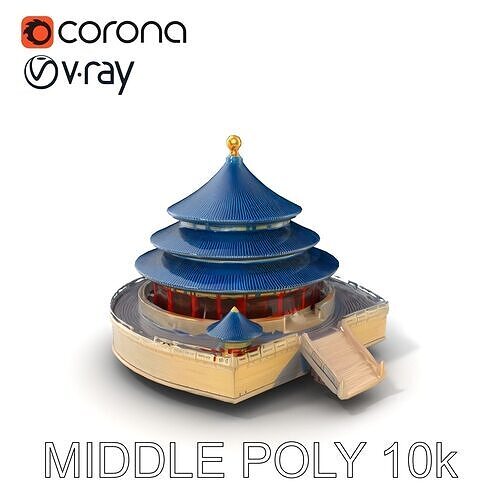 Temple of Heaven Architectural model pack Low-poly 3D model