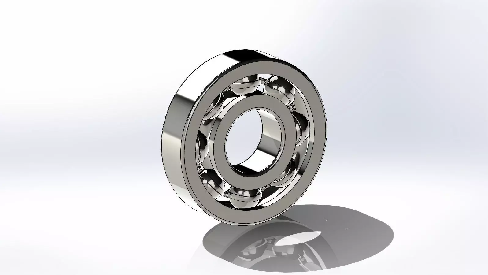 Assembled Ball Bearing High-Quality 3D Mode 3D model_0