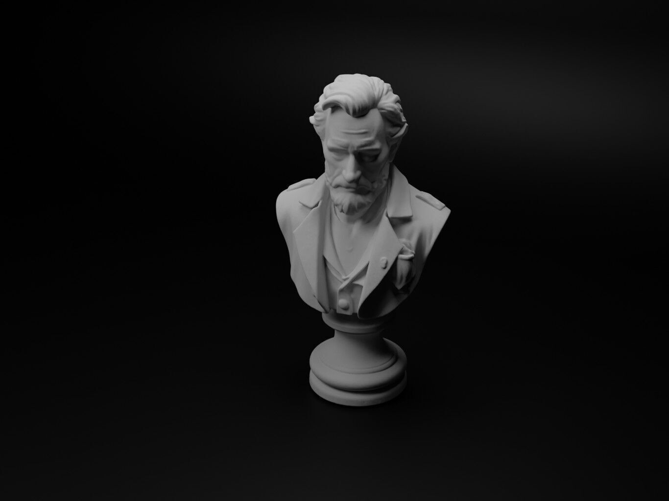 Marquis Bust Chess 3D print model_1