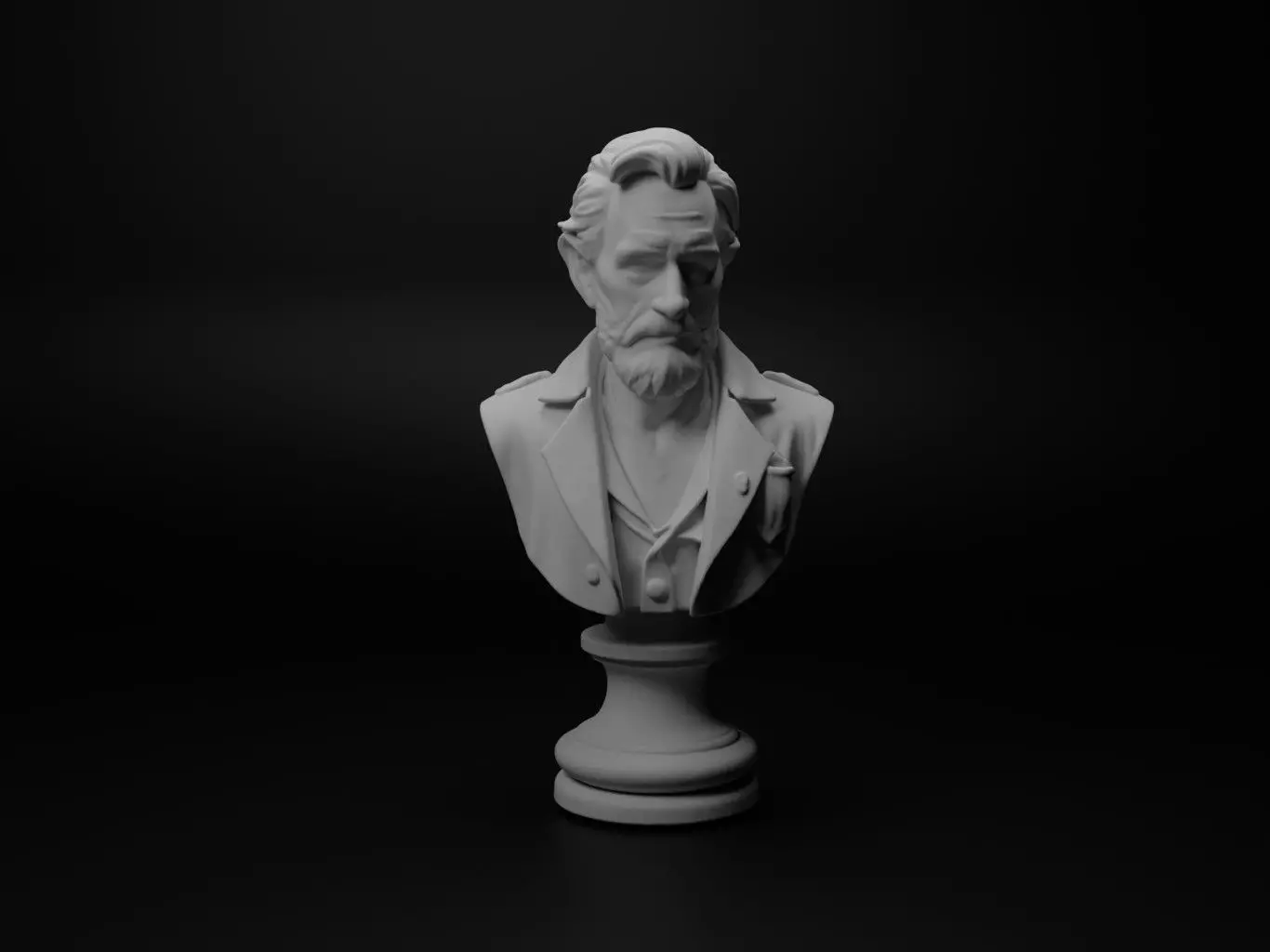 Marquis Bust Chess 3D print model_0