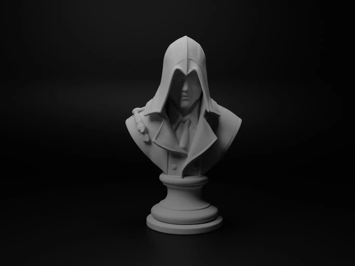 Master Assassin Bust Chess 3D print model_0