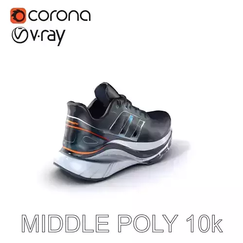 Futuristic Running Shoe Seamless Design model pack