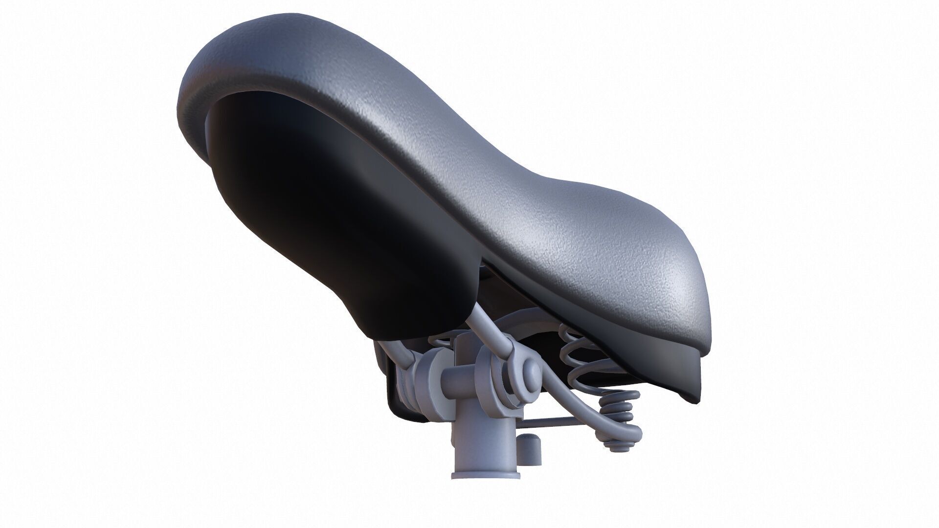 Bicycle Seat Low-poly 3D model_7