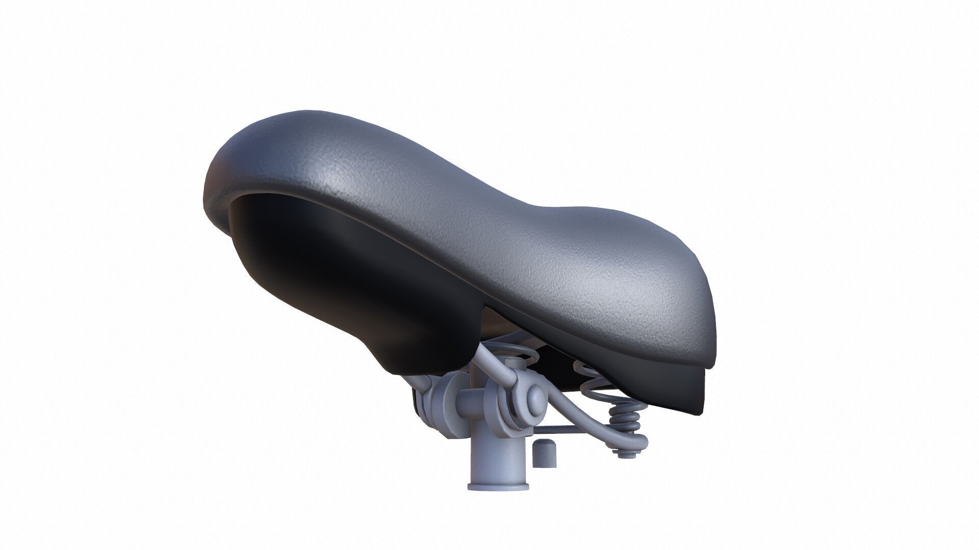 Bicycle Seat Low-poly 3D model_4