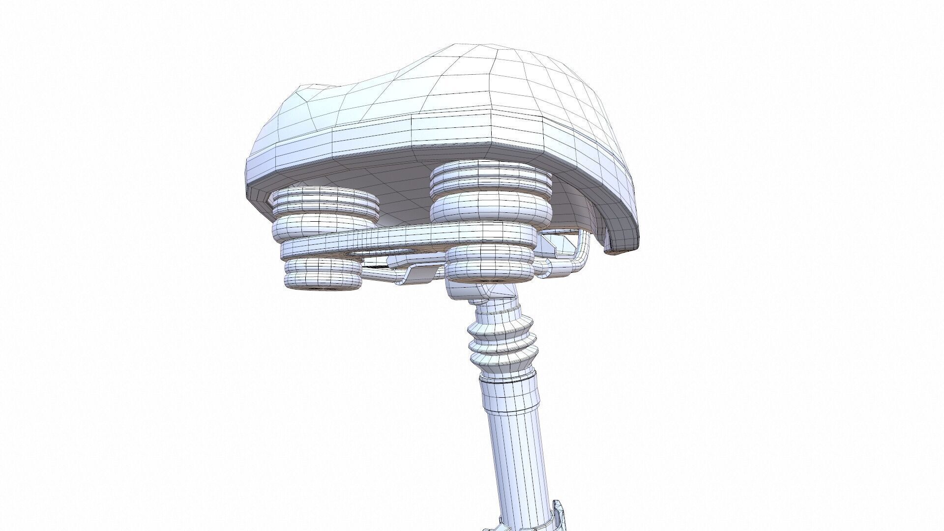 Bicycle Seat Low-poly 3D model_9