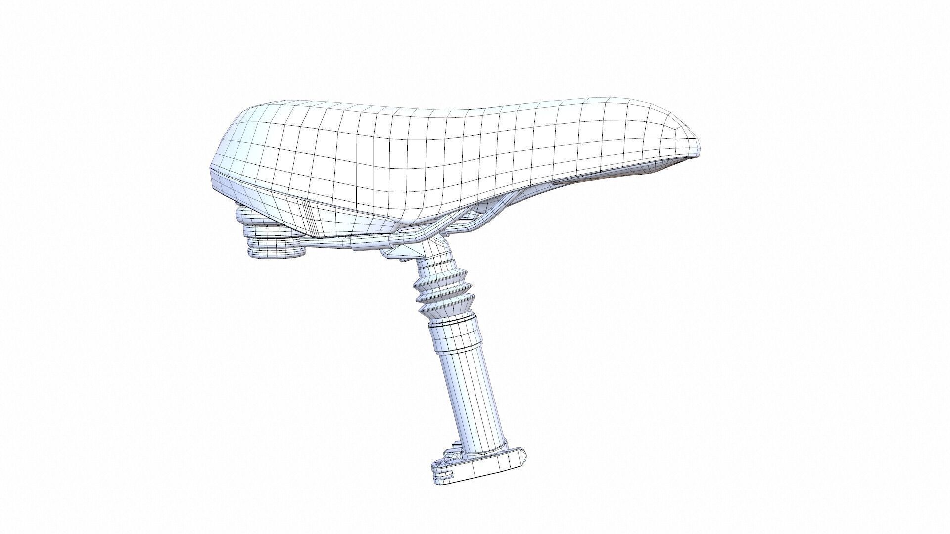 Bicycle Seat Low-poly 3D model_11
