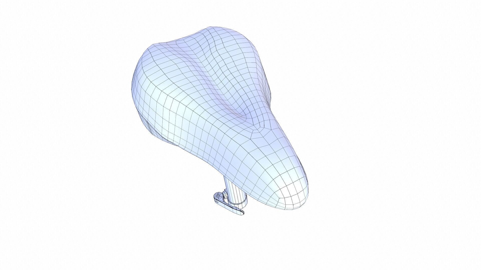 Bicycle Seat Low-poly 3D model_13