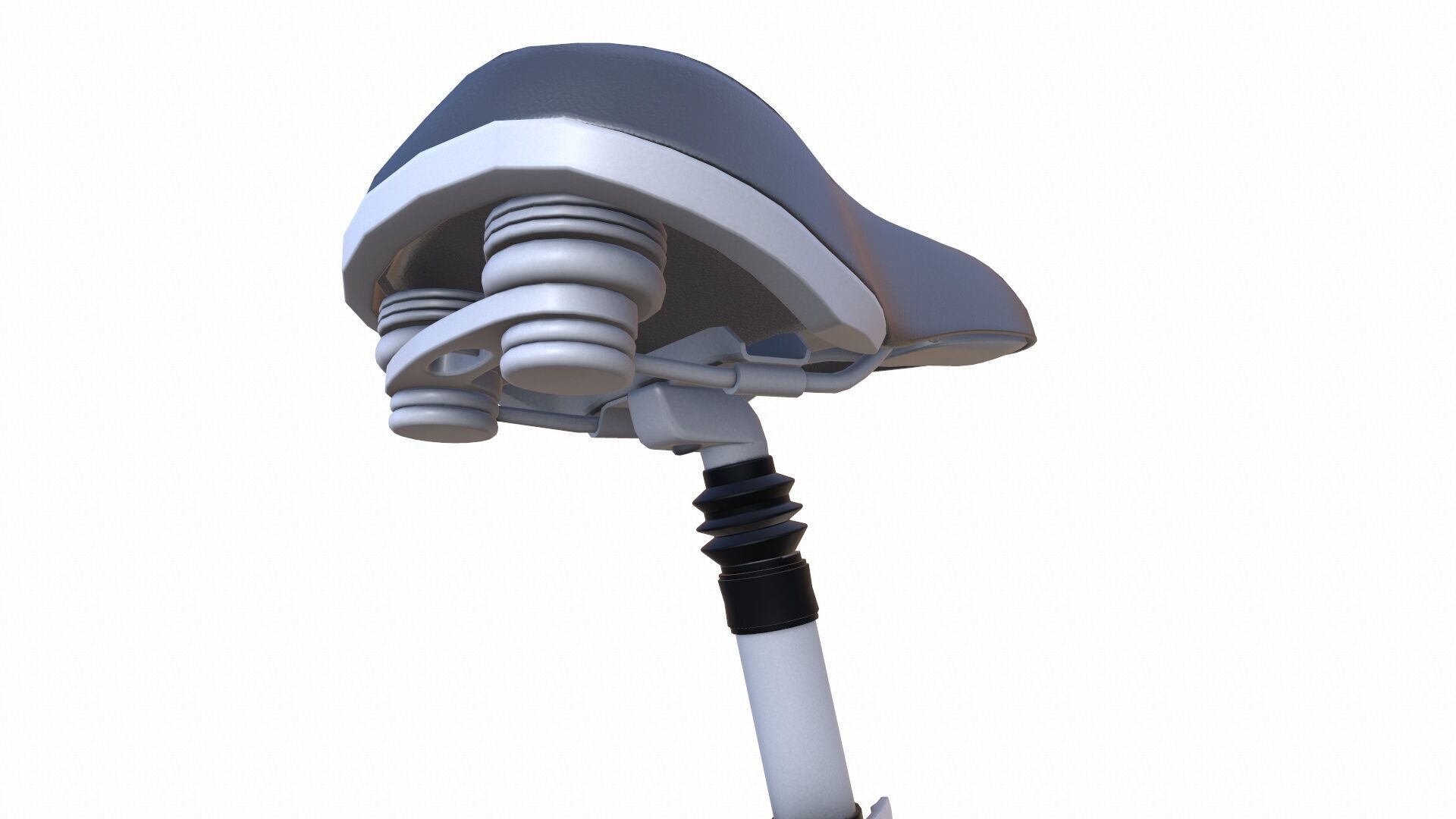 Bicycle Seat Low-poly 3D model_7