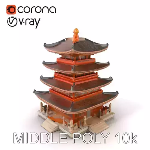 Intricate Pagoda Architecture Model Pack