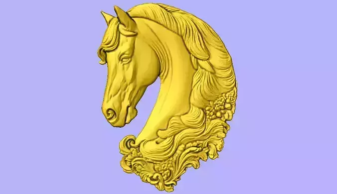 STL FILE CABECA CAVALO 3D model