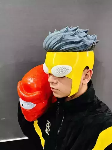 Invincible Mask With Hair  - Halloween Comics Cosplay
