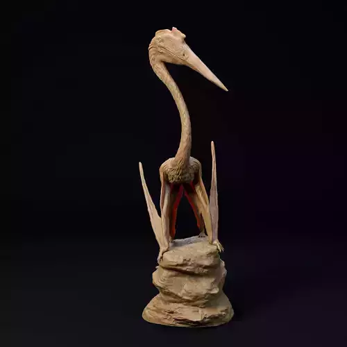 Quetzalcoatlus 1-35 scale pre-supported pterosaur 3D print model