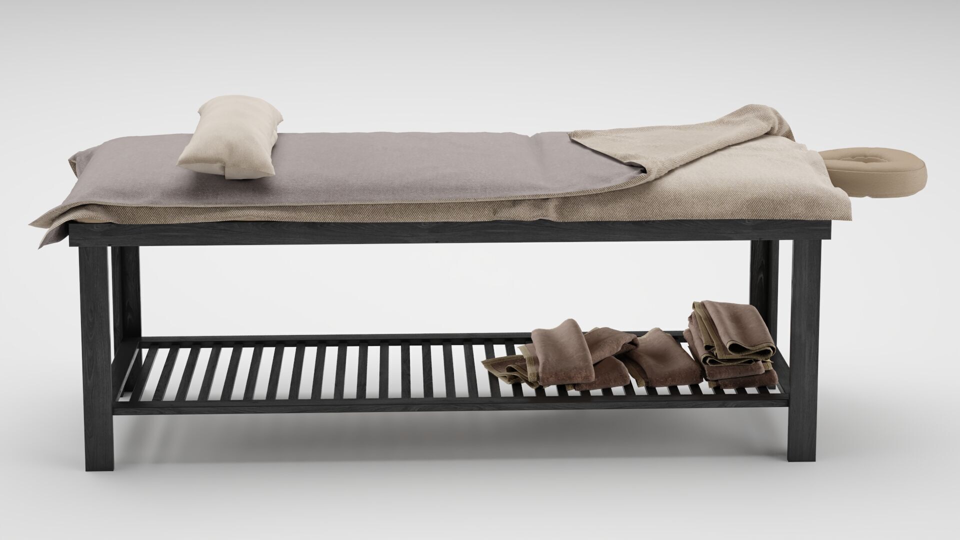 Spa Bed Massage Table 3D model_1