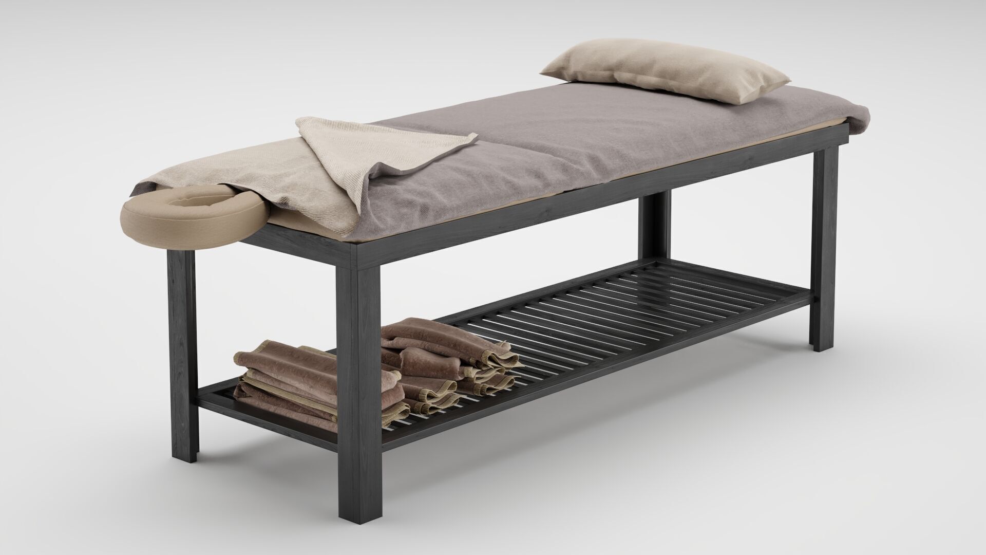 Spa Bed Massage Table 3D model_5