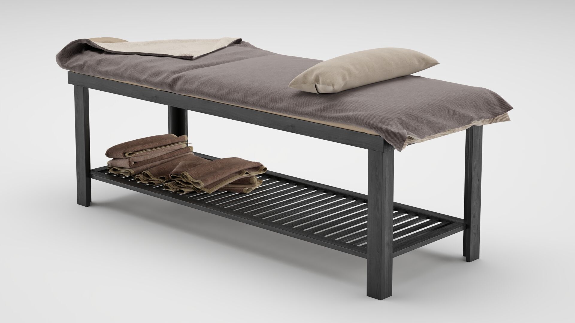 Spa Bed Massage Table 3D model_3