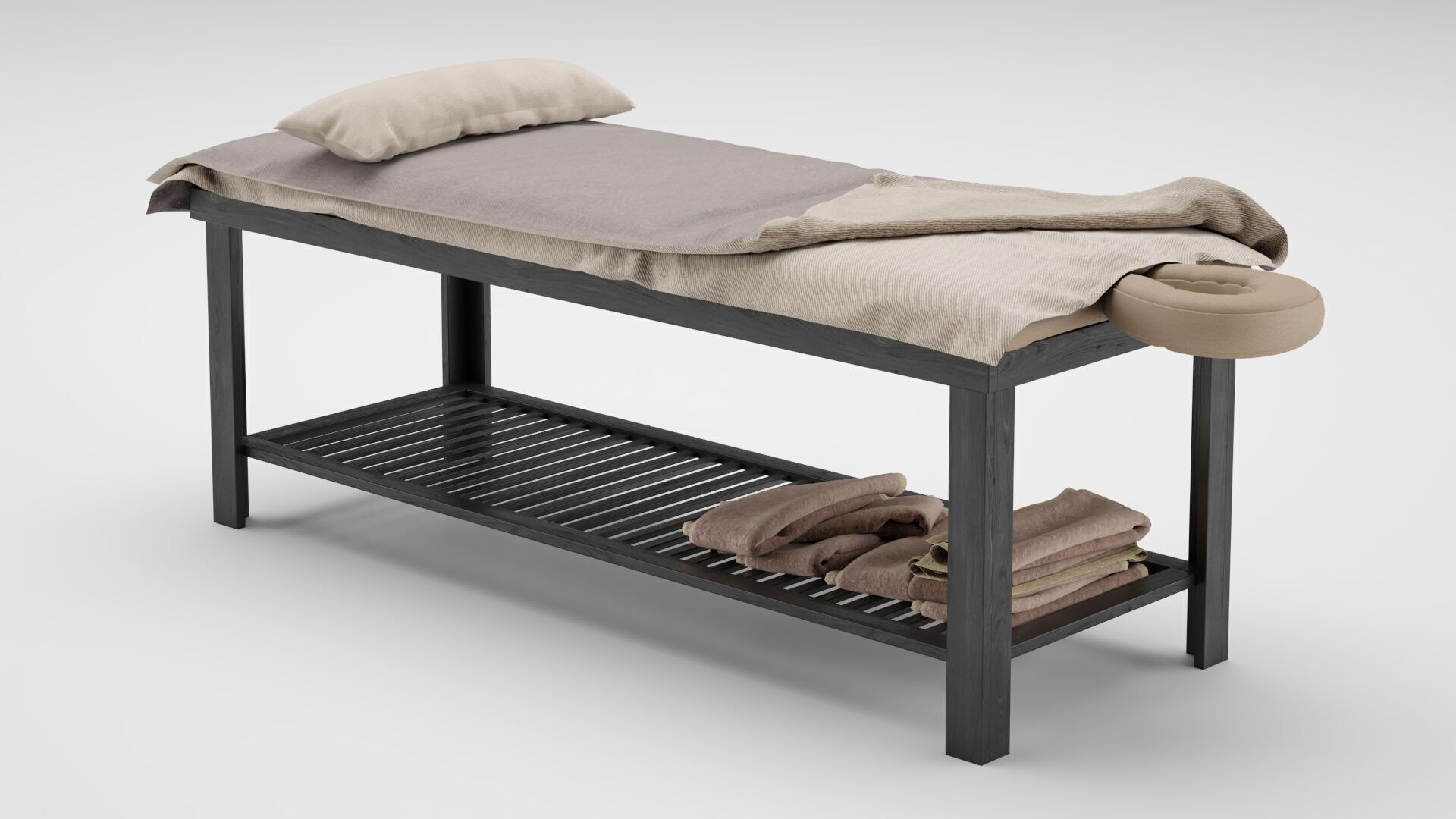 Spa Bed Massage Table 3D model_7