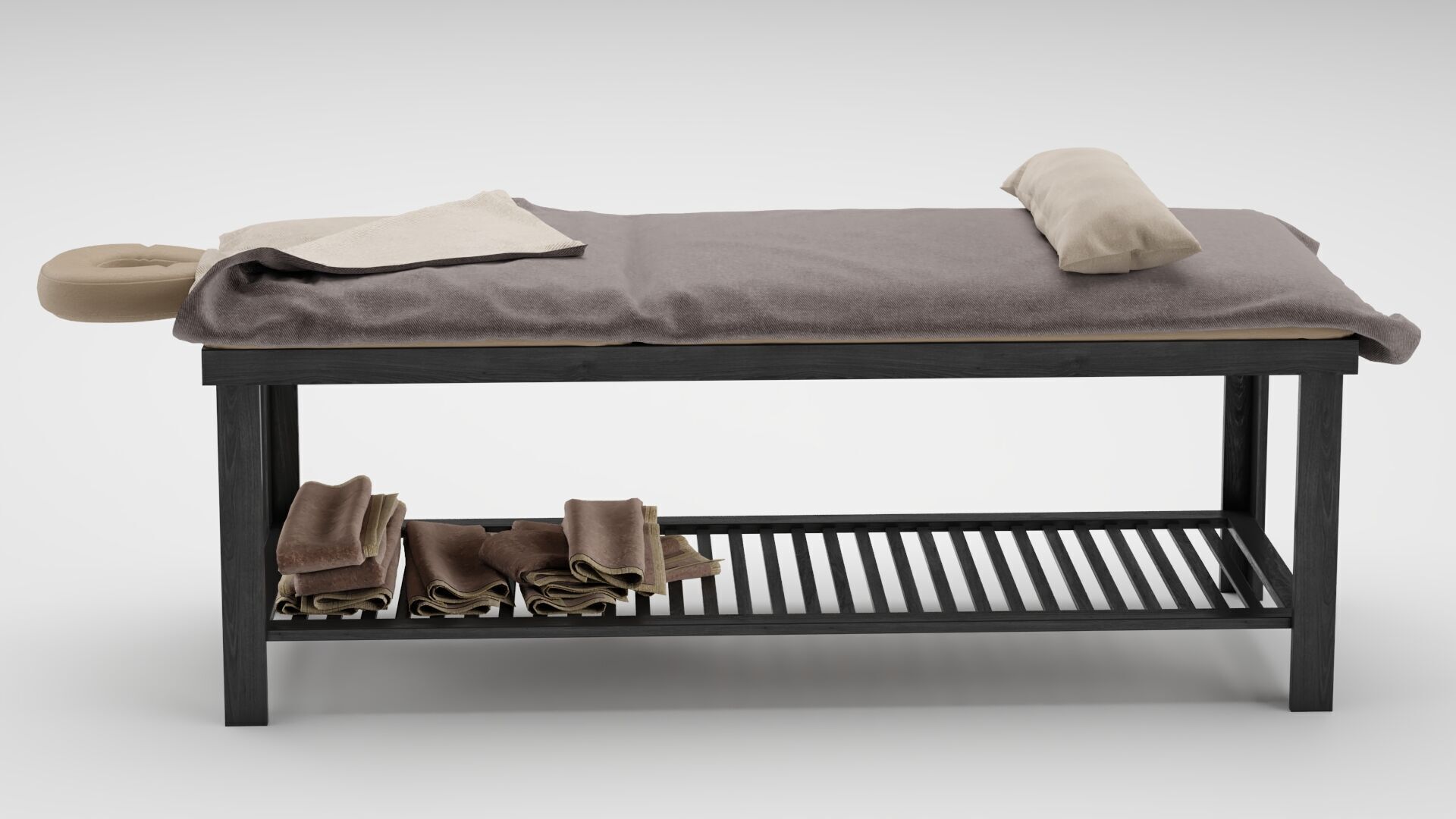 Spa Bed Massage Table 3D model_4