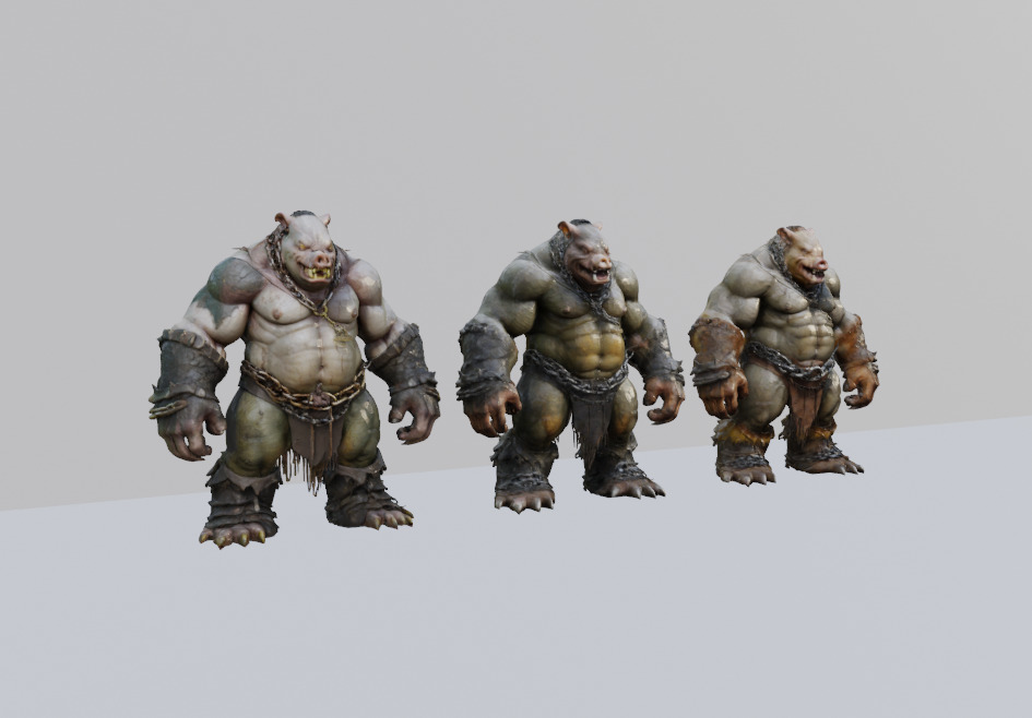 3D Monster Pig Model 3D model_1