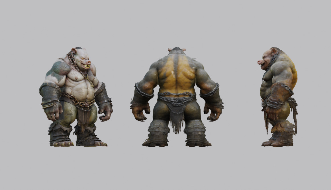 3D Monster Pig Model 3D model_5