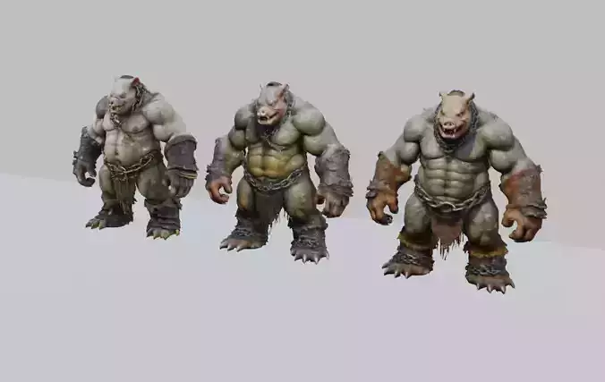 3D Monster Pig Model