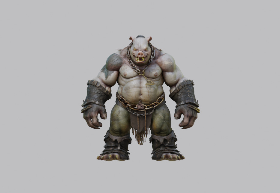 3D Monster Pig Model 3D model_4