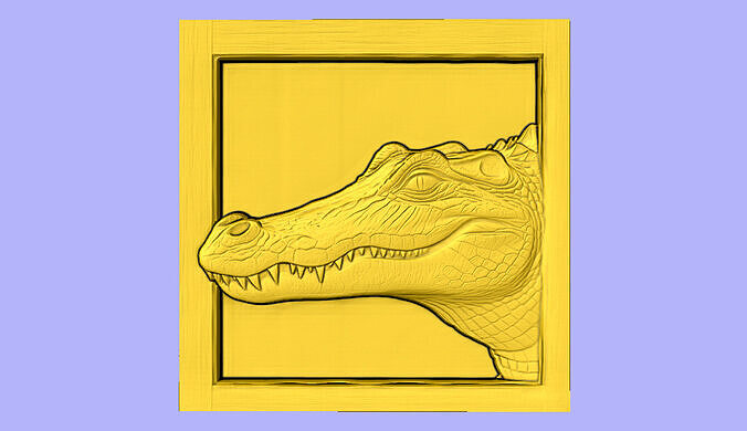 CROCODILO EM MOLDURA  3D model