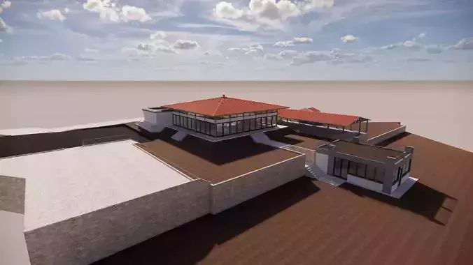 Commercial Building in Kapedes Greek 3D model