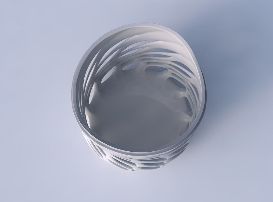 Bowl extra wide with smooth beveled cuts and extruded top twi... 3D print model_2