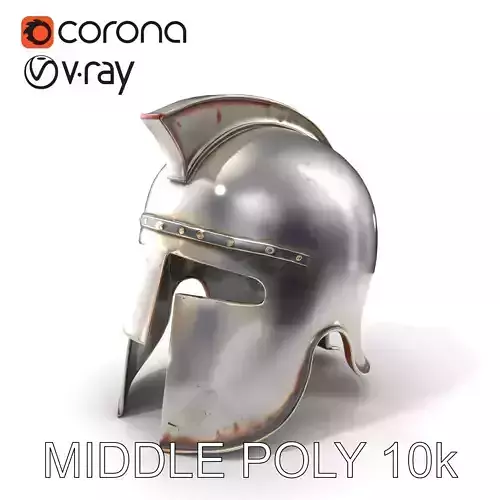 Ancient Greek Barbute Helmet Model Pack