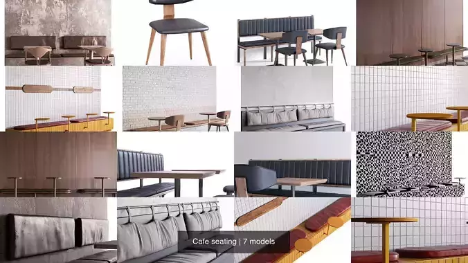 Cafe seating 3D Model Collection