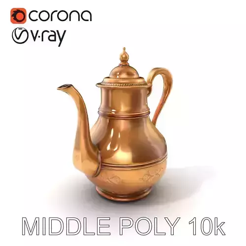 Ornate Ablution Jug Model Pack Low-poly 3D model