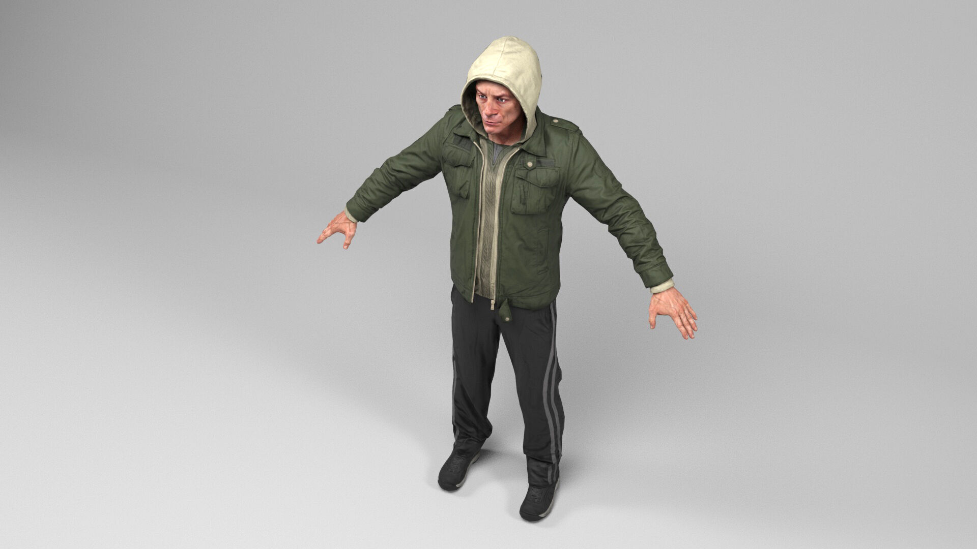 Man 5 Collection Low-poly 3D model_3