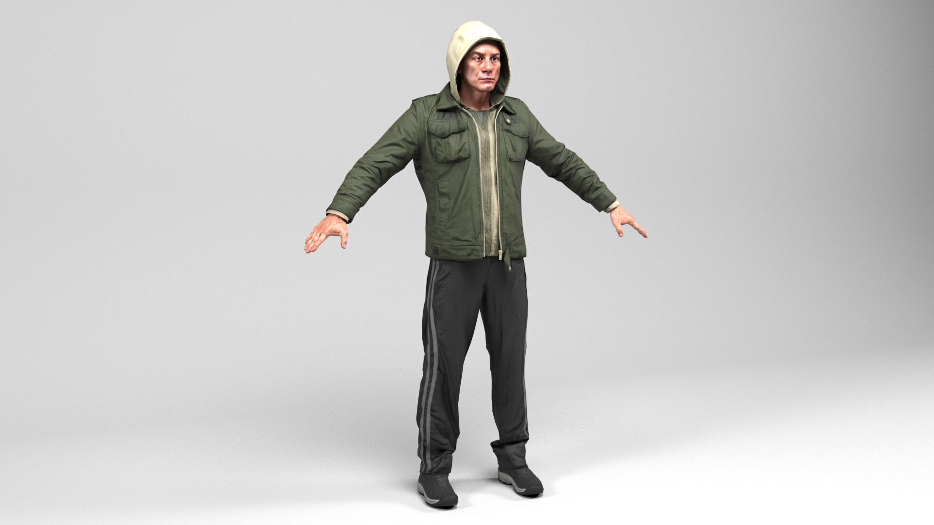 Man 5 Collection Low-poly 3D model_1