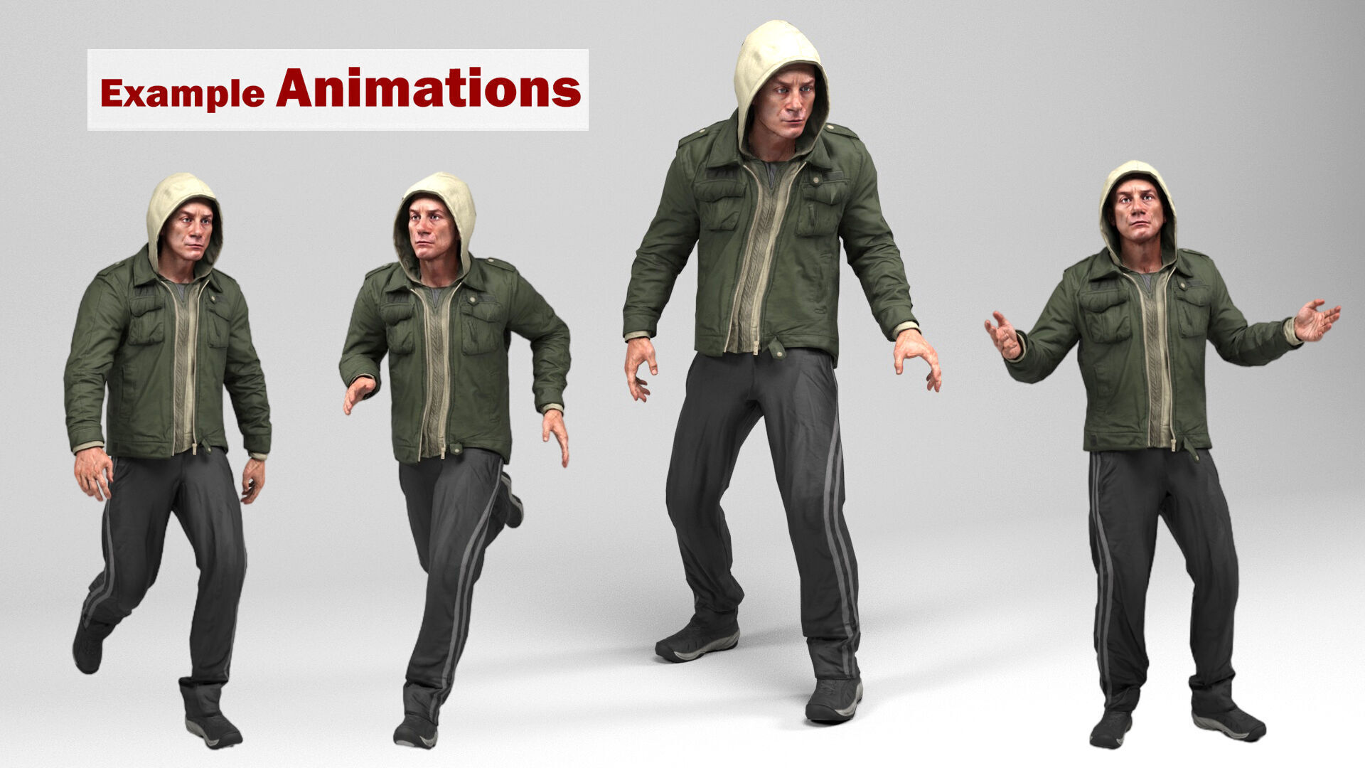 Man 5 Collection Low-poly 3D model_8