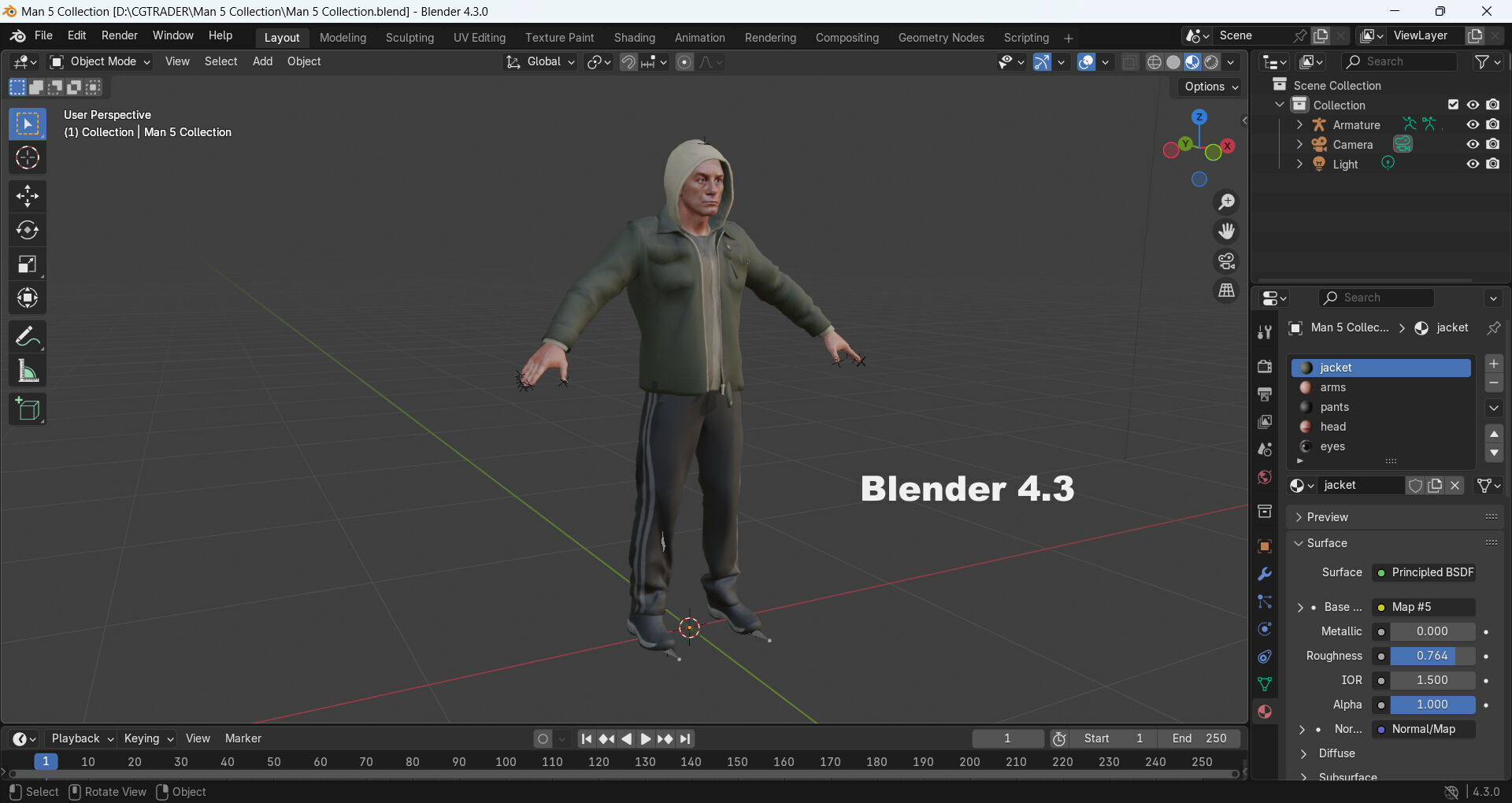 Man 5 Collection Low-poly 3D model_16